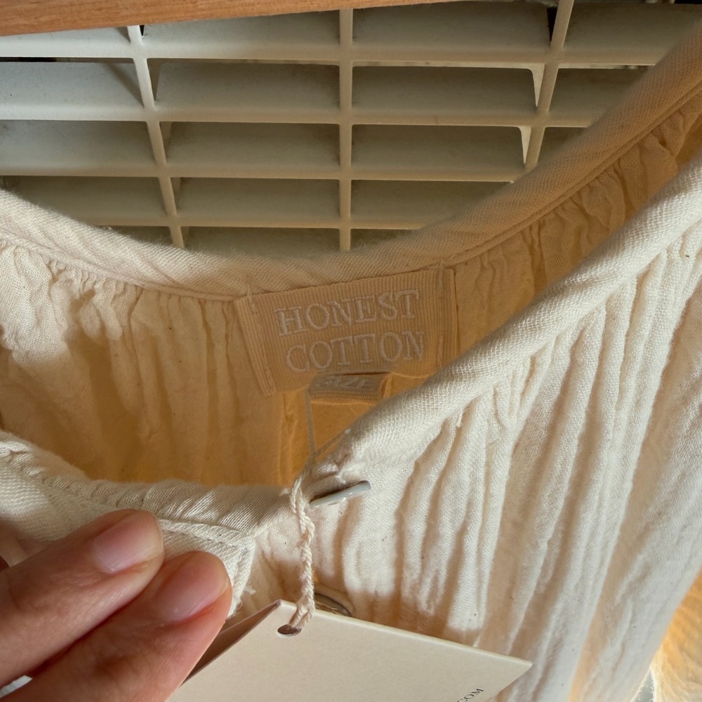 Honest Cotton June Elegant Cream Maxi Dress - Picture 4 of 7